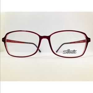 Silhouette Eyeglasses Titan Accent Full Rim Red